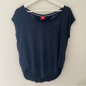 Nike Black Mesh Workout Tee